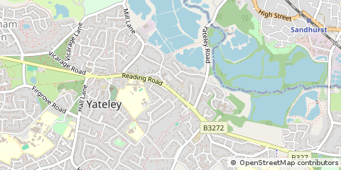 Map of Yateley, Berkshire