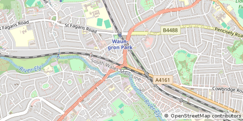 Map of Cardiff