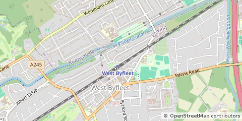 Map of West Byfleet, Surrey