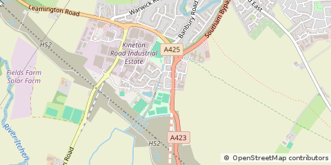 Map of Southam, Warwickshire