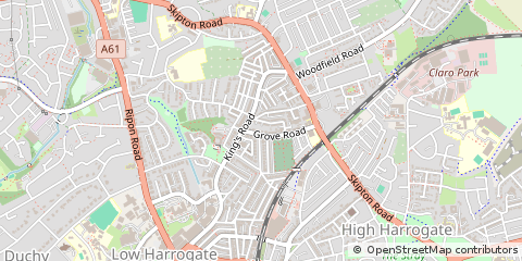 Map of Harrogate, North Yorkshire