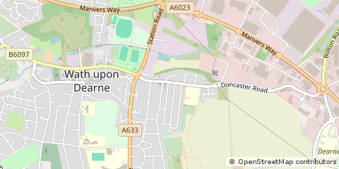 Map of Rotherham, South Yorkshire