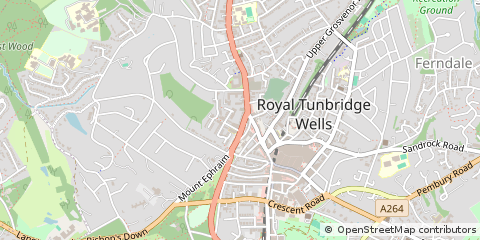 Map of Tunbridge Wells, Kent