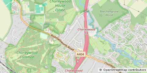 Map of Rickmansworth, Hertfordshire