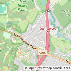 Map of Rickmansworth, Hertfordshire
