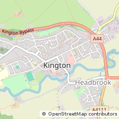 Map of Kington, Herefordshire