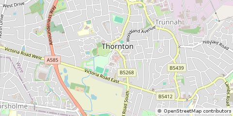 Map of Thornton Cleveleys, Lancashire