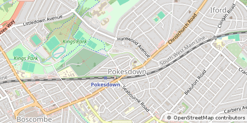 Map of Bournemouth, Dorset