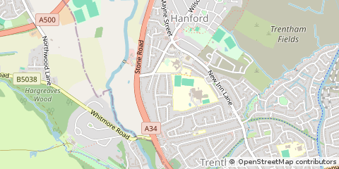 Map of Stoke-on-Trent, Staffordshire