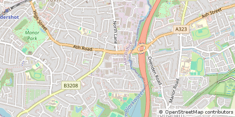 Map of Aldershot, Hampshire