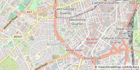 Map of Sheffield