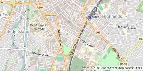Map of Leicester