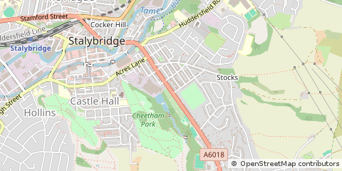 Map of Stalybridge, Cheshire