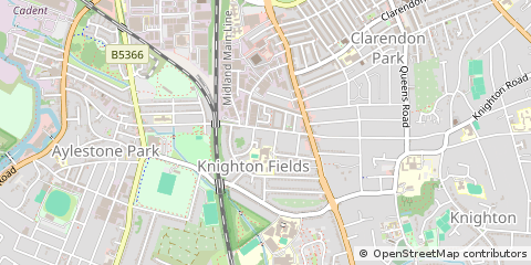 Map of Leicester, Leicestershire
