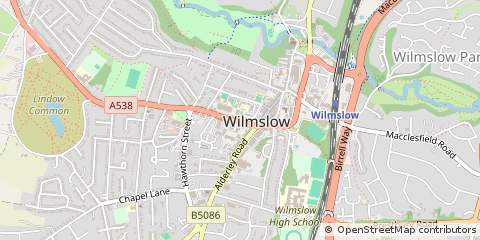 Map of Wilmslow, Cheshire