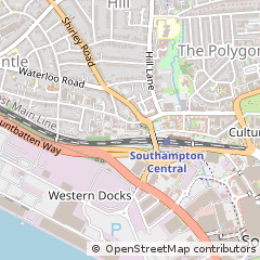 Map of Southampton, Hampshire