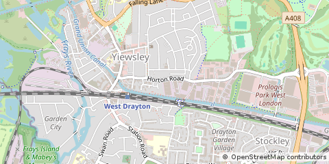 Map of Horton Road, West Drayton