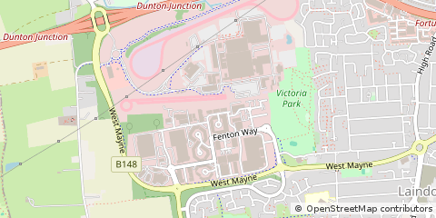 Map of Basildon, Essex