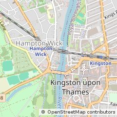 Map of Kingston Upon Thames, Surrey