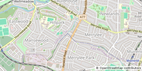 Map of Glasgow, Lanarkshire
