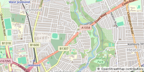Map of Newcastle Upon Tyne