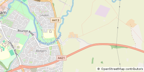 Map of Buckingham, Buckinghamshire