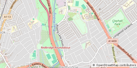 Map of Ilford, Essex