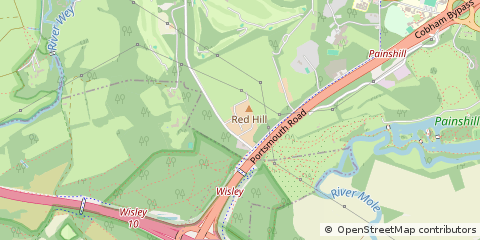 Map of Cobham, Surrey