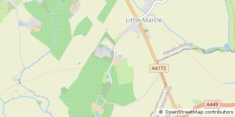 Map of Ledbury, Herefordshire