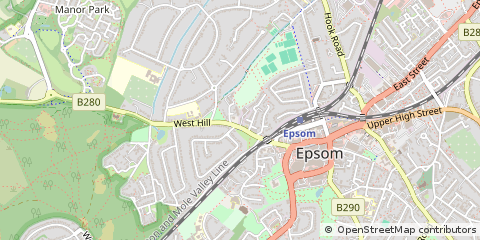 Map of Epsom