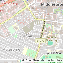 Map of Middlesbrough, Cleveland
