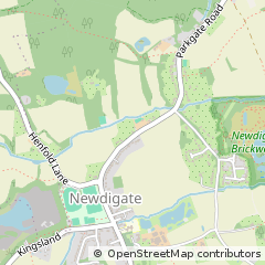 Map of Newdigate, Surrey