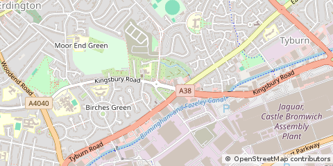 Map of Birmingham, West Midlands