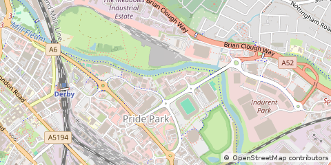 Map of Pride Park, Derby