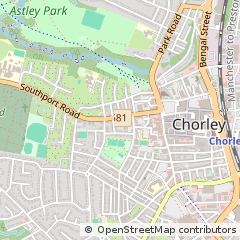 Map of Chorley, Lancashire