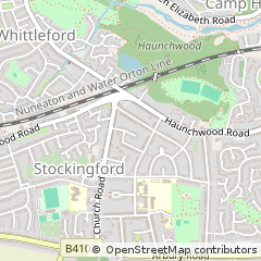 Map of Nuneaton, Warwickshire
