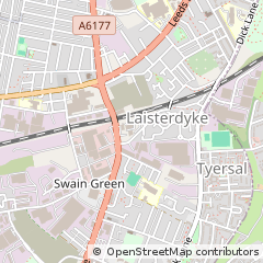 Map of Bradford, West Yorkshire