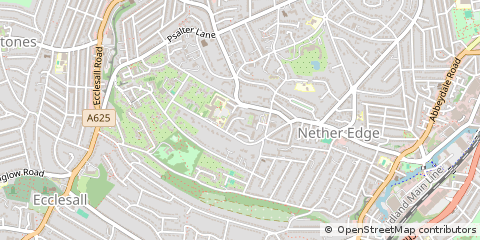 Map of Sheffield