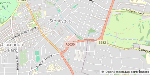 Map of Leicester, Leicestershire