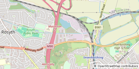 Map of Inverkeithing, Fife