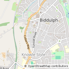 Map of Stoke on Trent, Staffordshire