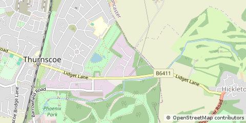 Map of Rotherham, South Yorkshire