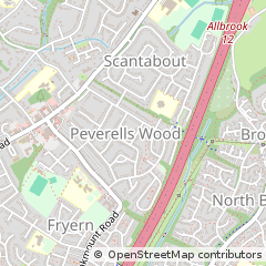Map of Chandlers Ford