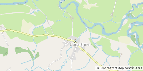 Map of Llanarthne, Carmarthenshire