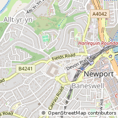Map of Newport, South Wales