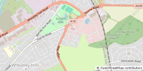 Map of Doncaster, South Yorkshire