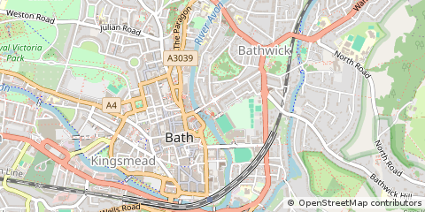 Map of Bath, Somerset
