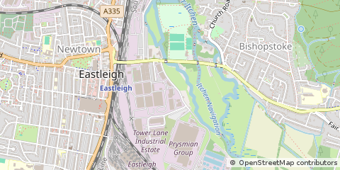 Map of Eastleigh, Hampshire