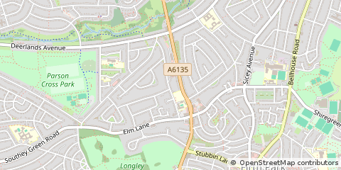 Map of Sheffield