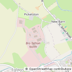 Map of ST Athan, South Glamorgan